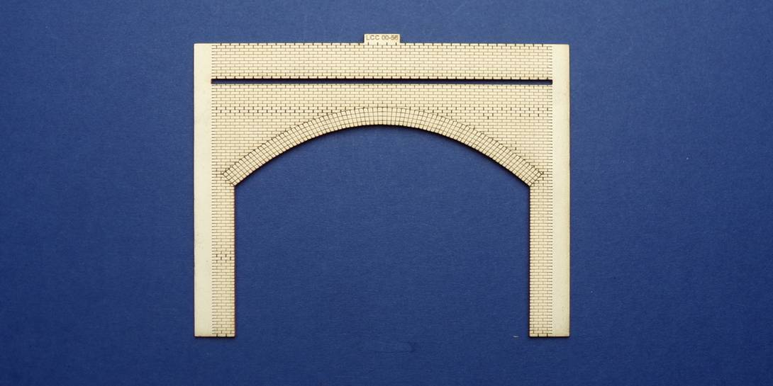 LCC 00-56 OO gauge brick arch panel Brick arch panel from the arch unit series. Compatible with range of additional under arches.